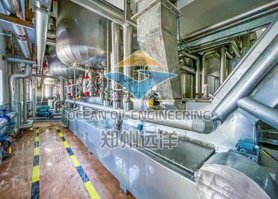 PLC Control System Palm Oil Extraction Machine With Steam Heating For Meal Further