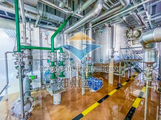 Deacidication Edible Oil Refining Equipment 500TPD Workshop Section Automatic Operation