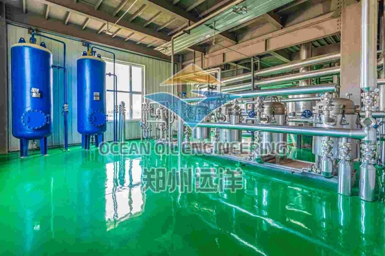PLC Control Edible Oil Refining Equipment 200 - 500TPD Capacity ISO9001 Certification