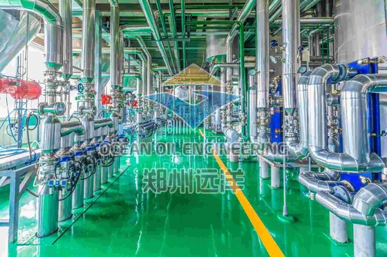 ISO9001 Physical Refining Plant 1000T/D For Cottonseeds Oil Processing